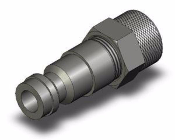 Connector, gas line, quick connect, male 6mm