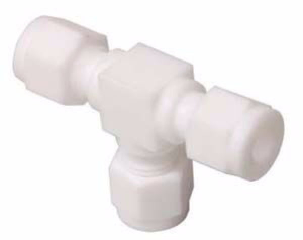 Connector, 1/4" Swagelok tee, nylon