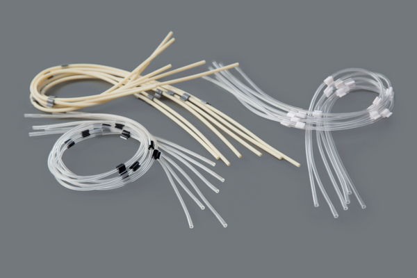 Santoprene™ tube - ID 1.295 mm - gray/gray (3 bridges, straight end)